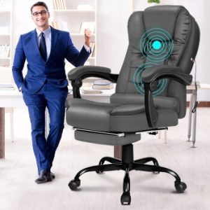 Alfordson Ergonomic Office Massage Chair with Footrest and Recliner
