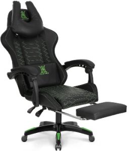 HQ-Gaming Office Massage Chair with U-Shape Headrest and Footrest