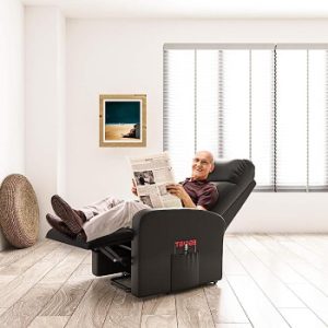 A man using an electric recliner chair