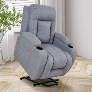Ufurniture Electric Lift Recliner Chair with 8-Point Heated Vibration Massage